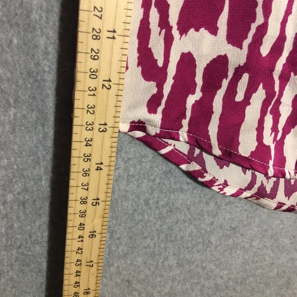 Womens NWOT Entro Blouse Button Up Animal Print Colorful Work Office Career - Picture 5 of 6